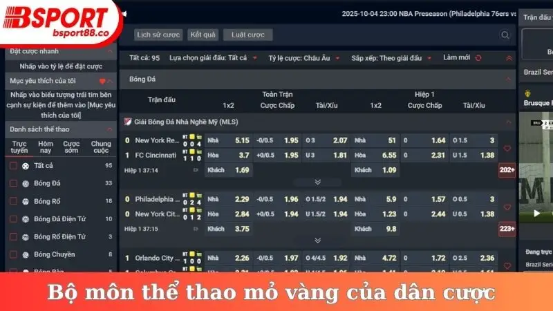 Bộ môn thể thao mỏ vàng của dân cược