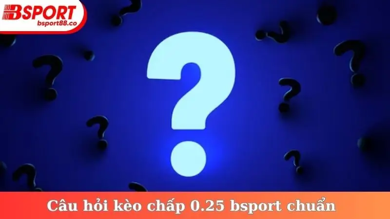 Câu hỏi kèo chấp 0.25 bsport chuẩn