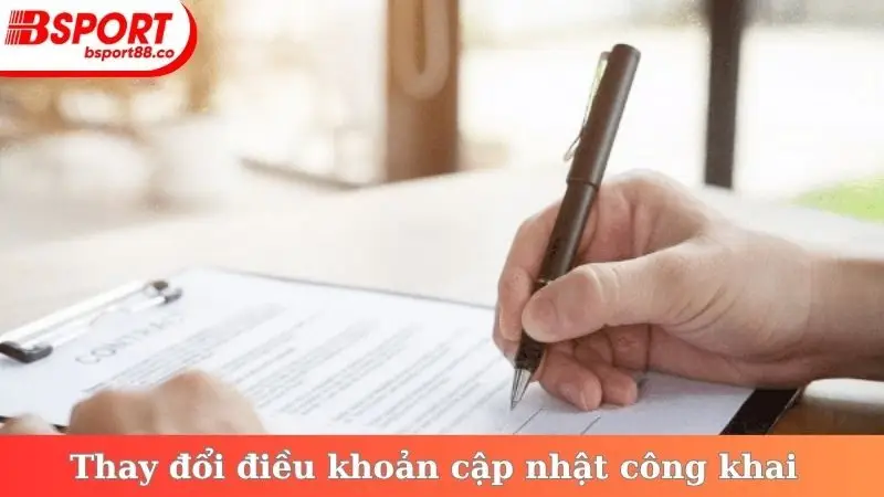 Thay đổi điều khoản cập nhật công khai